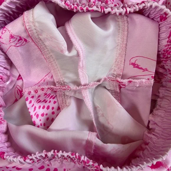 Peach Love‎ California Fashion V Neck Tiger Cheetah Print Sling Home Pajamas Set - Picture 15 of 15